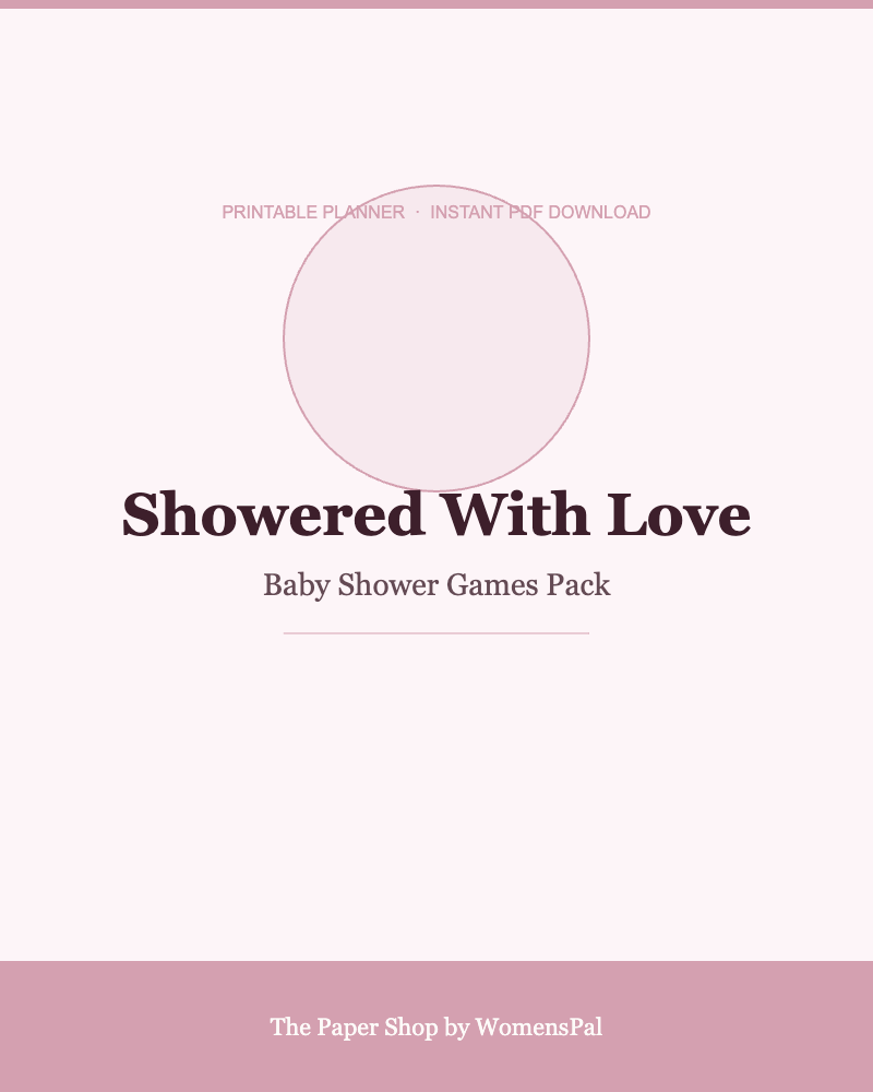 Showered With Love — Baby Shower Games Pack
